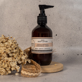 Daily Body Lotion | Vanilla, Patchouli, Sandalwood & Amber | Pre-order now for collection at the Apple and Grape Harvest Festival
