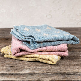 Linen and Cotton Face Towel with crosses