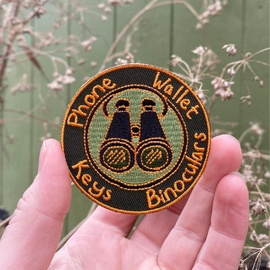 Embroidered Patch | Bridget Farmer | Phone Wallet Keys Binoculars 