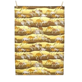 Kangaroo Pattern Tea Towel