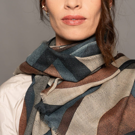 Scarf Noa | Australian Merino Wool & Silk | Beige