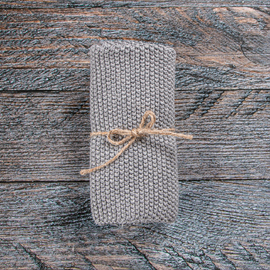 Organic Cotton Washcloth [Colour: Grey]
