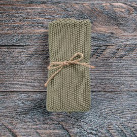 Organic Cotton Washcloth [Colour: Pine]