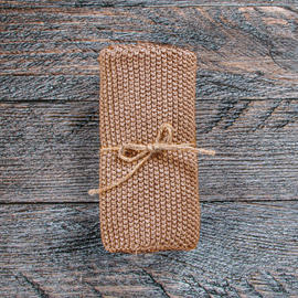 Organic Cotton Washcloth [Colour: Terracotta]