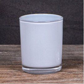 Washpool Votive Glass Holder, Opaque White