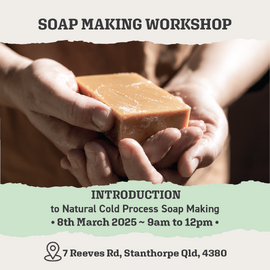 Workshop: Introduction to Natural Cold Process Soap Making 17/09/26