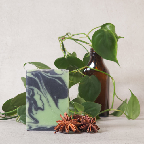 Cedarwood, Clary Sage, and Star Anise Luxury Soap Bar with Activated Charcoal