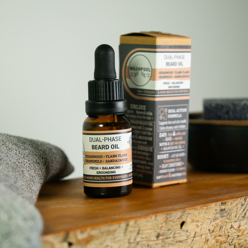Dual-Phase Beard Oil: Cedarwood • Ylang Ylang • Chamomile • Sandalwood