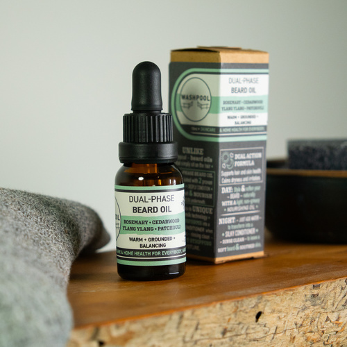 Dual-Phase Beard Oil: Rosemary • Cedarwood • Ylang Ylang • Patchouli
