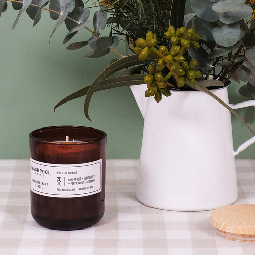 Grapefruit · Lemongrass · Peppermint · Bergamot 175g Aromatherapy Candle [A04]