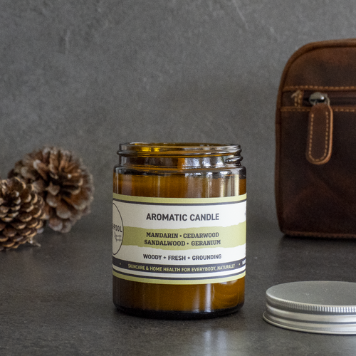 Candle | Aromatic | Mandarin, Cedarwood, Sandalwood & Geranium