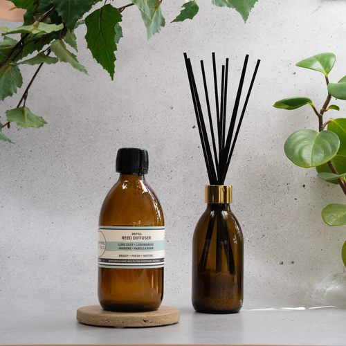 Reed Diffuser Refill | Lime Zest · Lemongrass · Jasmine · Vanilla Bean