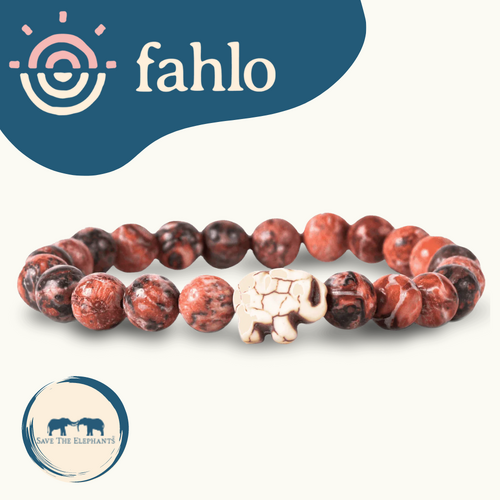 Fahlo Elephant Tracking Bracelet [Bead Colour: Desert Stone]