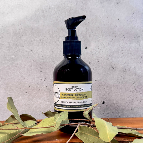 Daily Body Lotion | Mandarin, Cedarwood, Sandalwood & Geranium | Pre-order now for collection at the Apple and Grape Harvest Festival