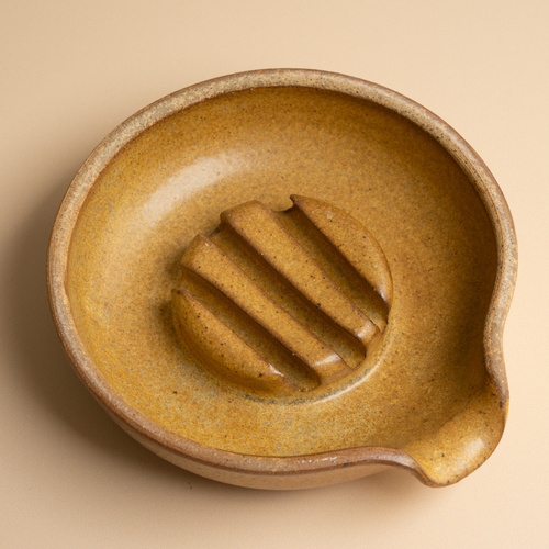 Pottery Soap Dish - Honey Gold
