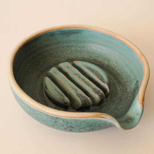 Pottery Soap Dish - Green