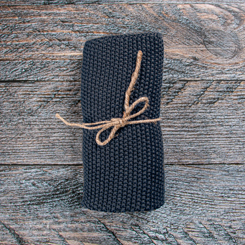 Organic Cotton Washcloth [Colour: Charcoal]