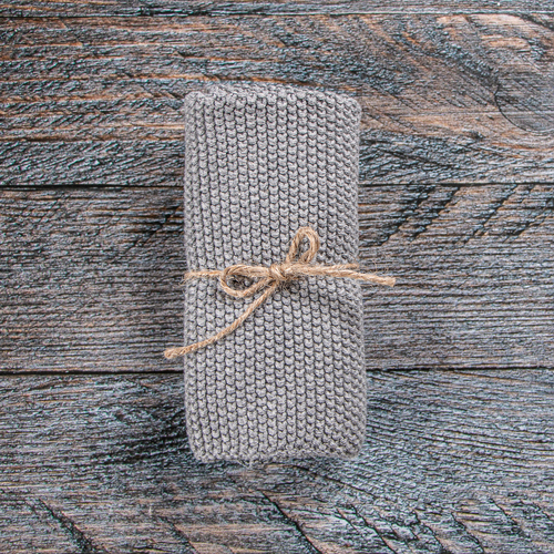 Organic Cotton Washcloth [Colour: Grey]
